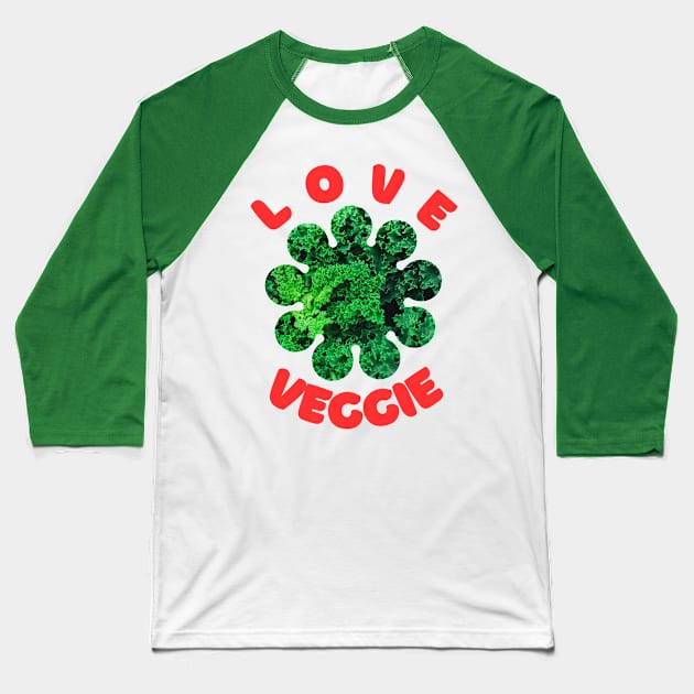 Love Veggie Baseball T-Shirt by Ancalafox